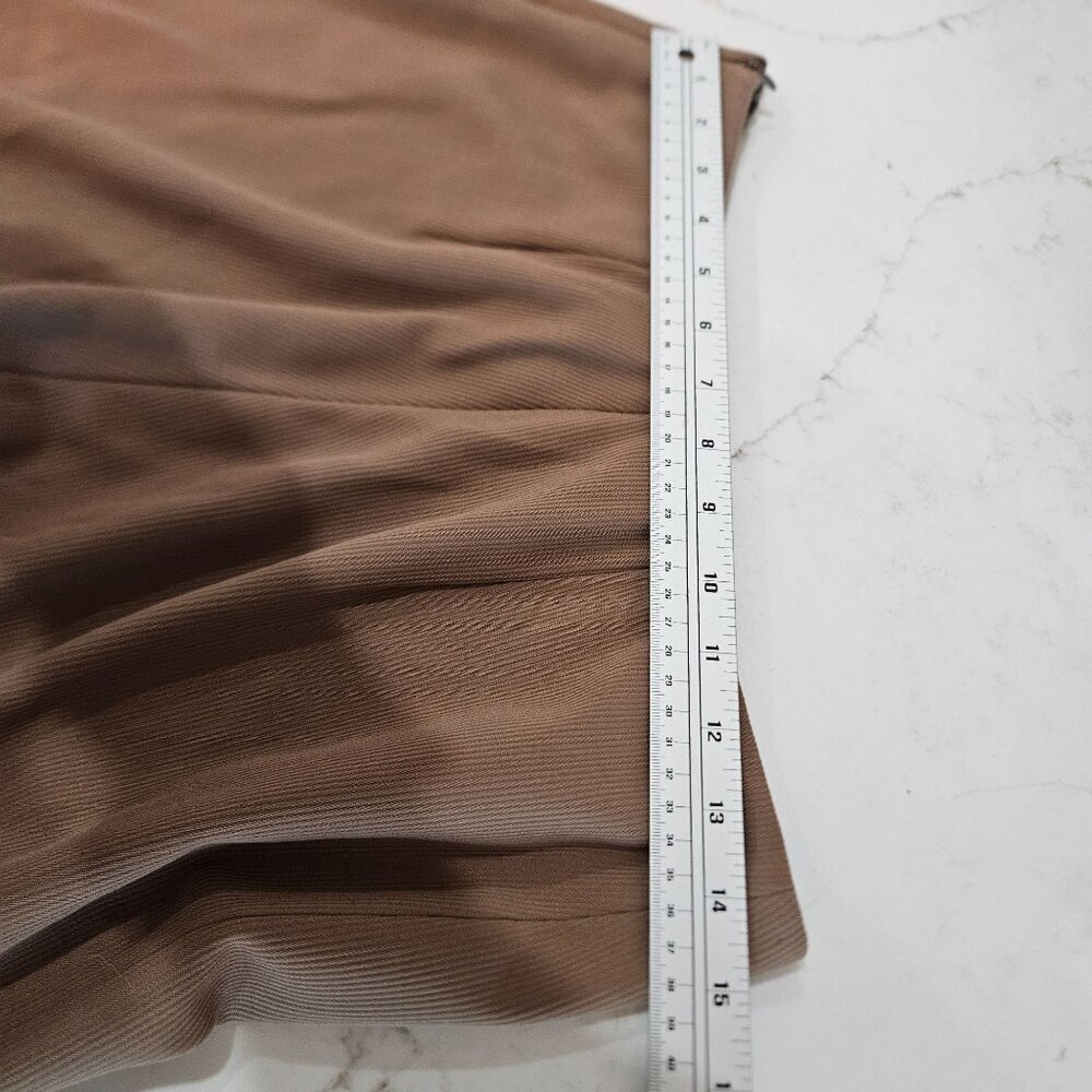 Bernard Zins Paris Trousers Size 12 Brown Tan Wool Blend‎ Luxury From France - Picture 7 of 10